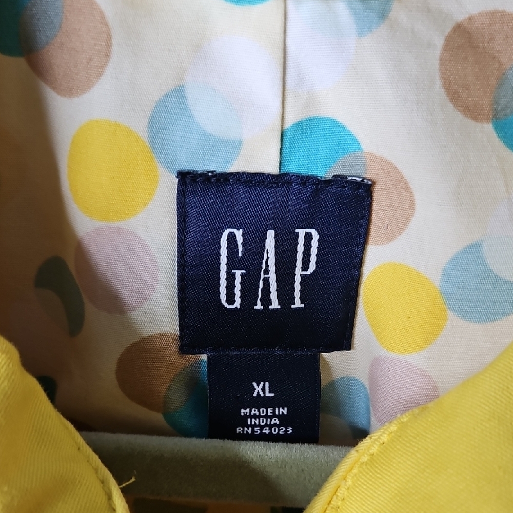 Gap Women’s Y2K Bright Yellow Double-Breasted Women's Trench Coat Xl - Picture 4 of 13